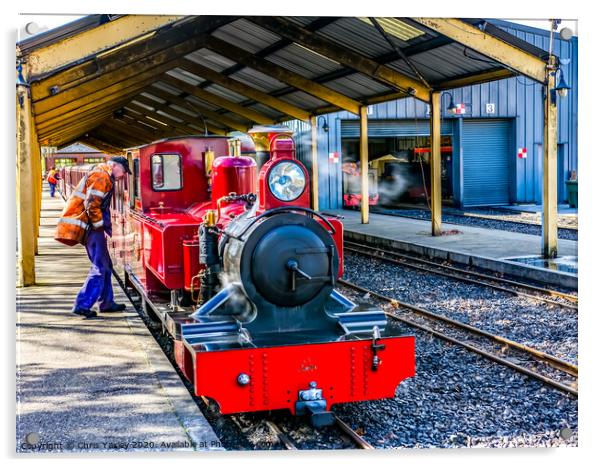 Mark Timothy steam train on the Bure Valley Railwa Acrylic by Chris Yaxley