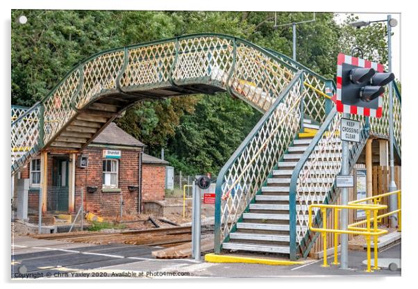 Brundall rail bridge Acrylic by Chris Yaxley