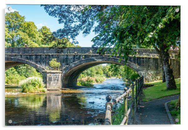 Bridge over the River Severn, Llanidloes Acrylic by Chris Yaxley