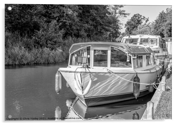 Boating on the Norfolk Broads Acrylic by Chris Yaxley