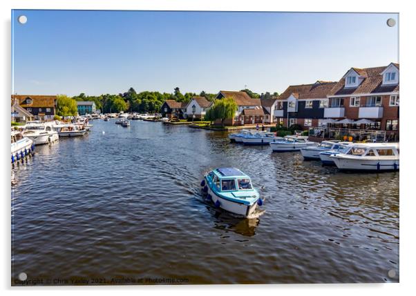 A day on the River Bure in Wroxham, Norfolk Broads Acrylic by Chris Yaxley