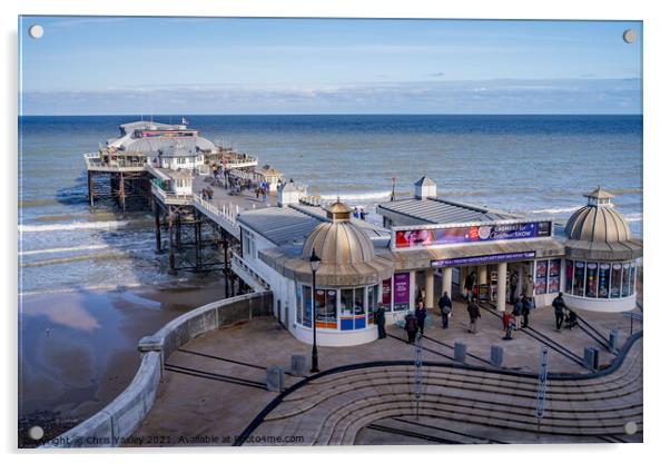 A view over Cromer pier and promenade Acrylic by Chris Yaxley