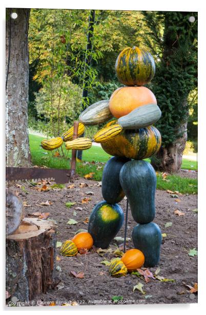 Figure made by assembled cucurbits Acrylic by Laurent Renault