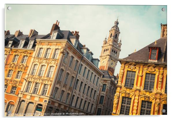 Buildings on the Grand Place in Lille. Photography taken in Fran Acrylic by Laurent Renault