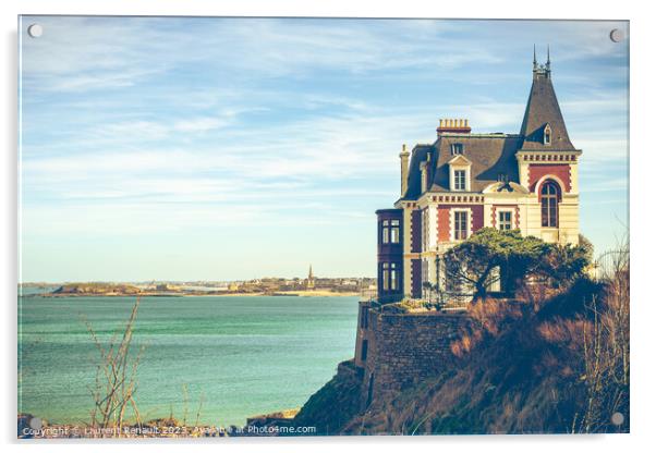 Belle Epoque house in Dinard. Photography taken in France Acrylic by Laurent Renault