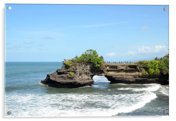 Pura Batu Bolong in the rock in Bali, Indonesia Acrylic by Yann Tang