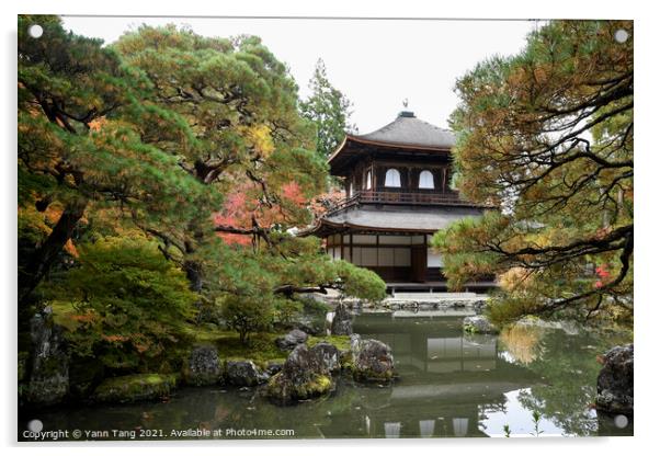 Ginkaku-ji Silver Pavilion during the autumn season in Kyoto Acrylic by Yann Tang