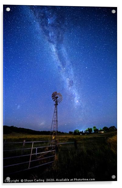 Milky Way Over Biddaddaba, Australia Acrylic by Shaun Carling