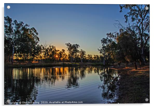 Sunset At Chinamans Lagoon Acrylic by Shaun Carling