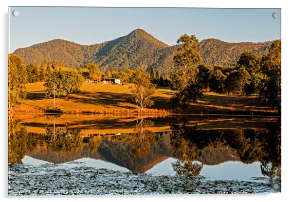 Samford Lakes, Near Brisbane Acrylic by Shaun Carling