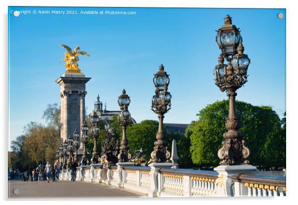 Pont Alexandre III Paris, France Acrylic by Navin Mistry