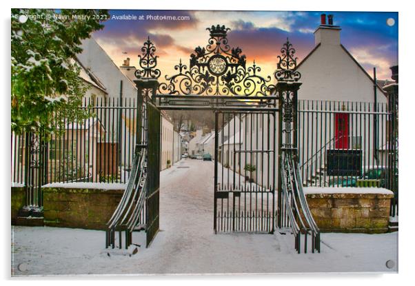 The Ornate Gates of Dunkeld Cathedral Acrylic by Navin Mistry