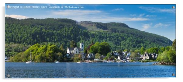 A Panoramic Image of Kenmore, Loch Tay, Perthshire Acrylic by Navin Mistry
