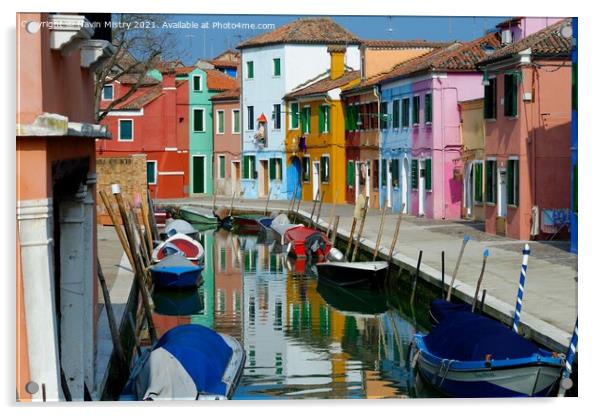 Burano, Venice Lagoon, Italy   Acrylic by Navin Mistry