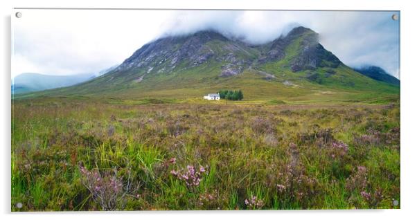 Lagangarbh Hut Glen Coe Scotland Acrylic by Navin Mistry