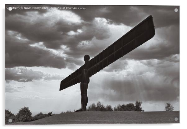 The Angel of the North, Gateshead Acrylic by Navin Mistry