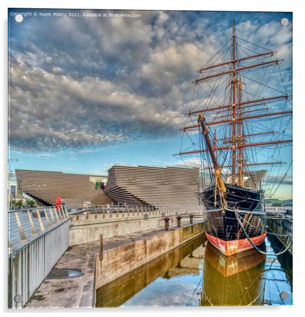 The RRS Discovery and the V&A Museum, Dundee, Scot Acrylic by Navin Mistry