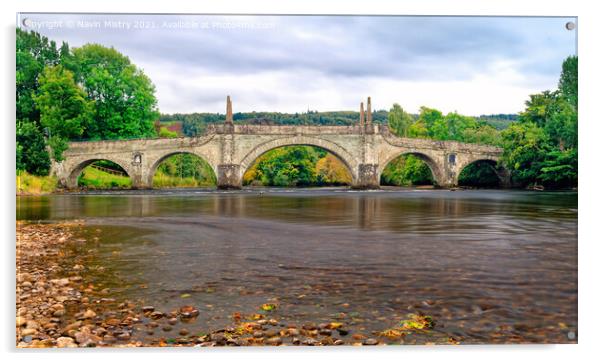 General Wade's Bridge, Aberfeldy Acrylic by Navin Mistry