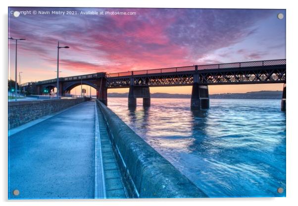 McGonagall's Walk, Riverside Drive, Dundee Acrylic by Navin Mistry