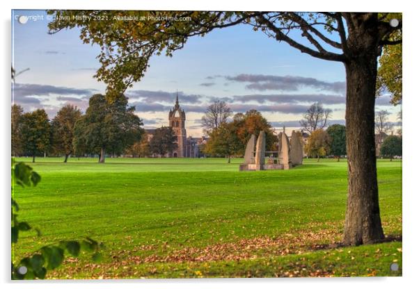 A view of the South Inch, Perth, Scotland in Autumn Acrylic by Navin Mistry