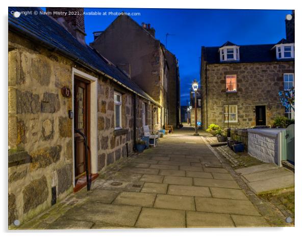 Pilot Square, Footdee or Fittie, Aberdeen Acrylic by Navin Mistry