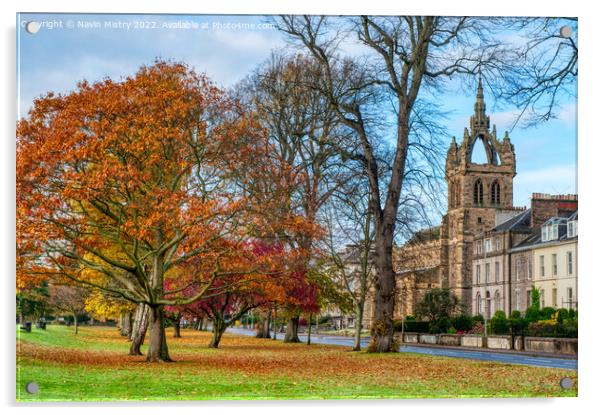 Autumn and the South Inch, Perth Scotland Acrylic by Navin Mistry