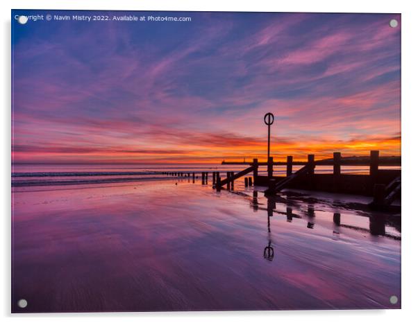 Aberdeen Beach Sunrise Acrylic by Navin Mistry