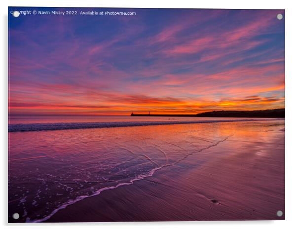 Aberdeen Beach Sunrise 3 Acrylic by Navin Mistry