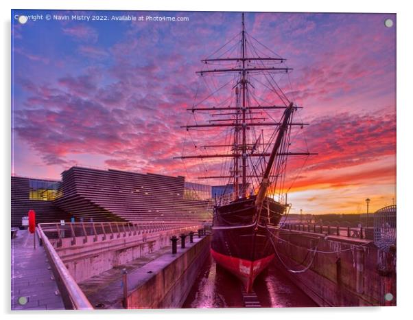 Sunrise at Discovery Point, Dundee  Acrylic by Navin Mistry