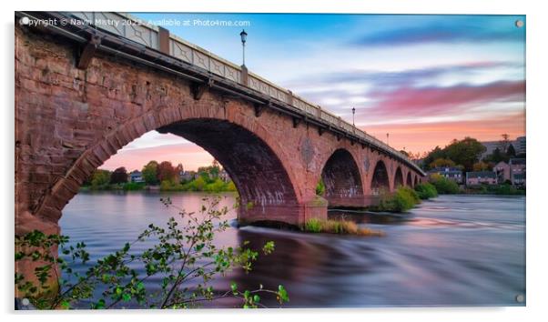 Perth Bridge  Acrylic by Navin Mistry