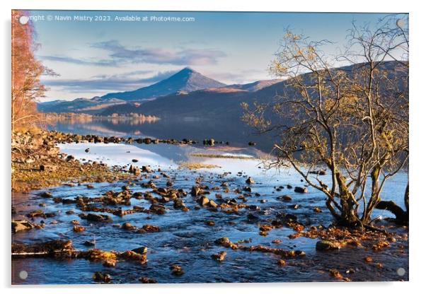 A view of Schiehallion and Loch Rannoch Acrylic by Navin Mistry