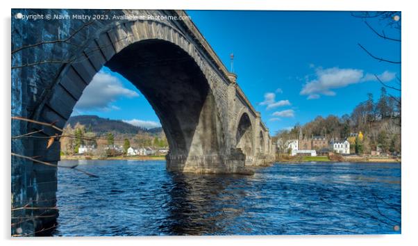 Dunkeld Bridge and the River Tay  Acrylic by Navin Mistry