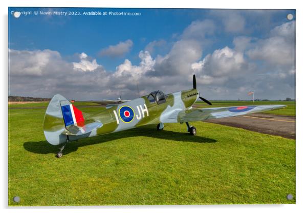 Replica Spitfire Perth Airport Open Day 2023 Acrylic by Navin Mistry