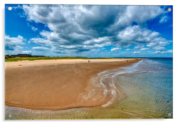 St. Andrews West Sands beach Acrylic by Navin Mistry