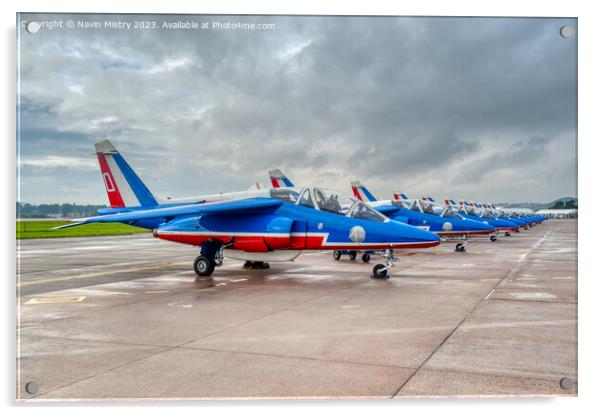 Patrouille de France Alpha Jet Acrylic by Navin Mistry