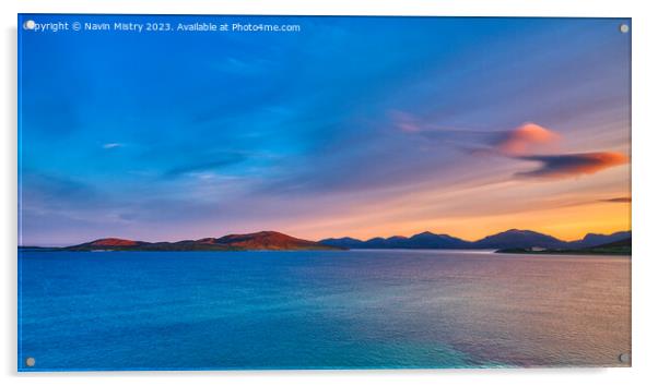 Sunrise over Seilebost Beach  Acrylic by Navin Mistry