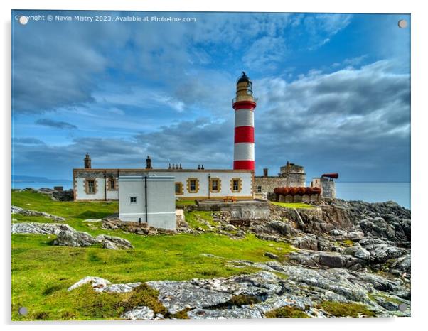 Isle of Scalpay Lighthouse Acrylic by Navin Mistry