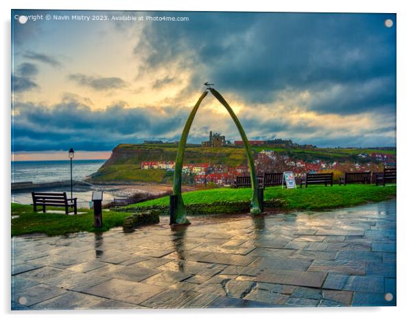 Whitby Whale Bone Arch Acrylic by Navin Mistry