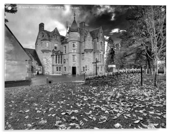 Balhousie Castle, Perth, Scotland Acrylic by Navin Mistry