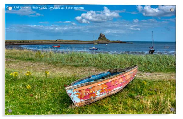 Lindisfarne Castle  Acrylic by Navin Mistry