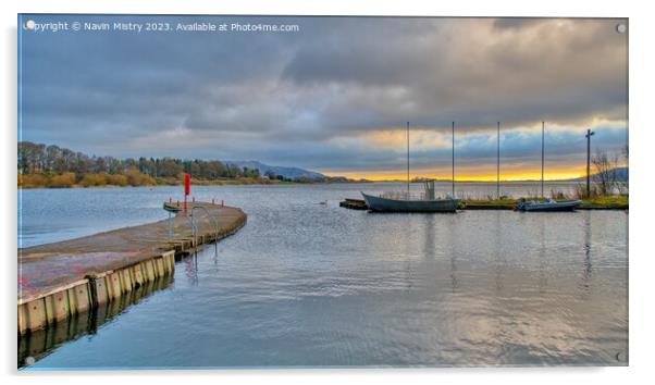 Loch Leven Sunrise  Acrylic by Navin Mistry