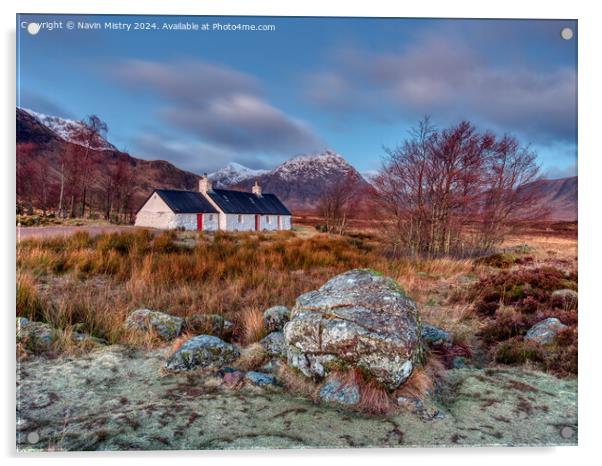 Blackrock Cottage, Glen Coe  Acrylic by Navin Mistry