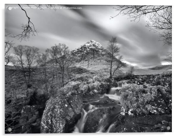 Infrared image of Buachaille Etive Mòr and the Riv Acrylic by Navin Mistry