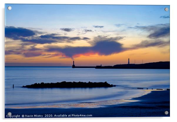 Aberdeen Beach Sunrise  Acrylic by Navin Mistry