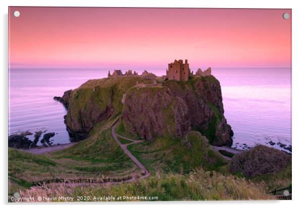 Dunnottar Castle, Stonehaven, Aberdeenshire Acrylic by Navin Mistry