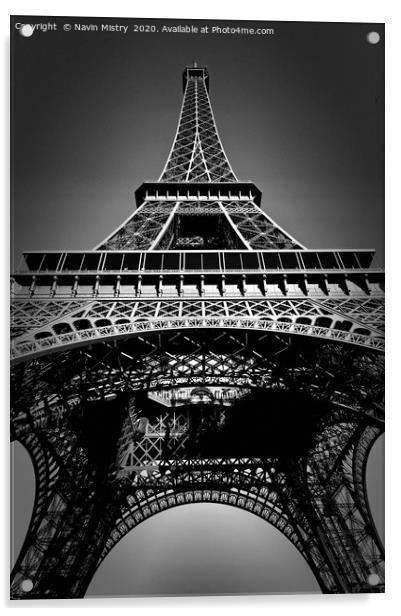Eiffel Tower, Paris Acrylic by Navin Mistry