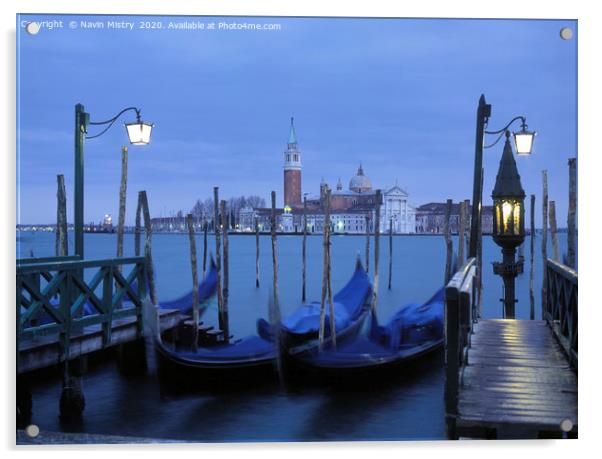 St Marks Square, Venice, at Dawn Acrylic by Navin Mistry