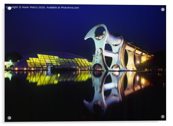 The Falkirk Wheel  Acrylic by Navin Mistry