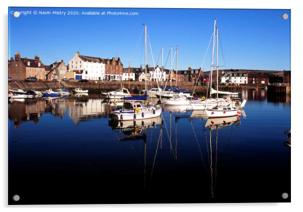 Stonehaven Aberdeenshire Acrylic by Navin Mistry