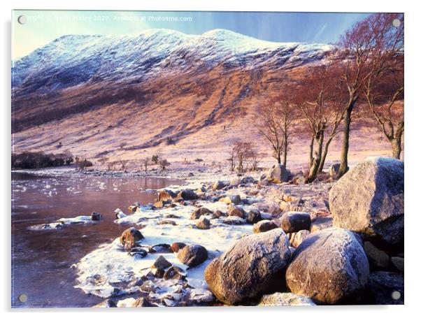 Winter in Glen Etive, Scotland Acrylic by Navin Mistry